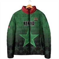 Custom Kenya Football Padded Jacket Go Harambee Stars - Green Jersey - Wonder Print Shop