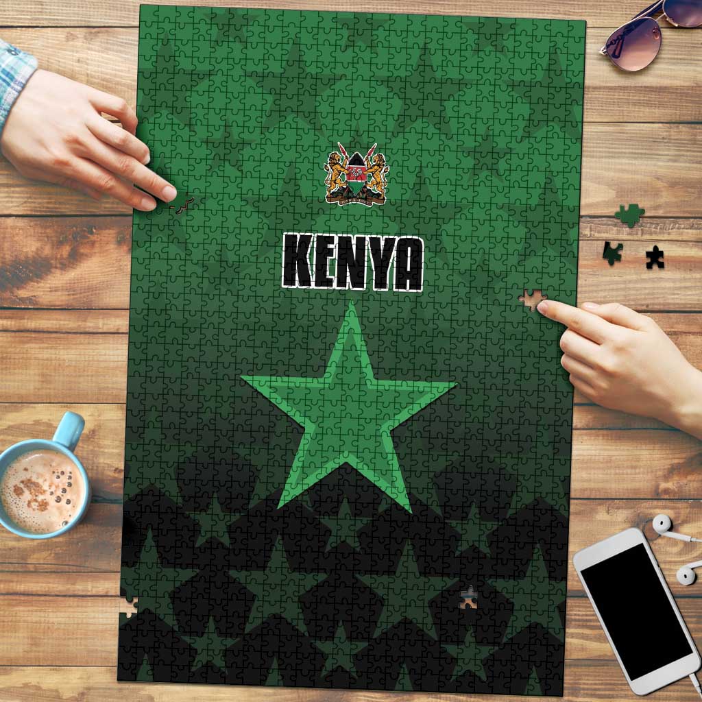 Kenya Football Puzzle Go Harambee Stars - Green Jersey - Wonder Print Shop