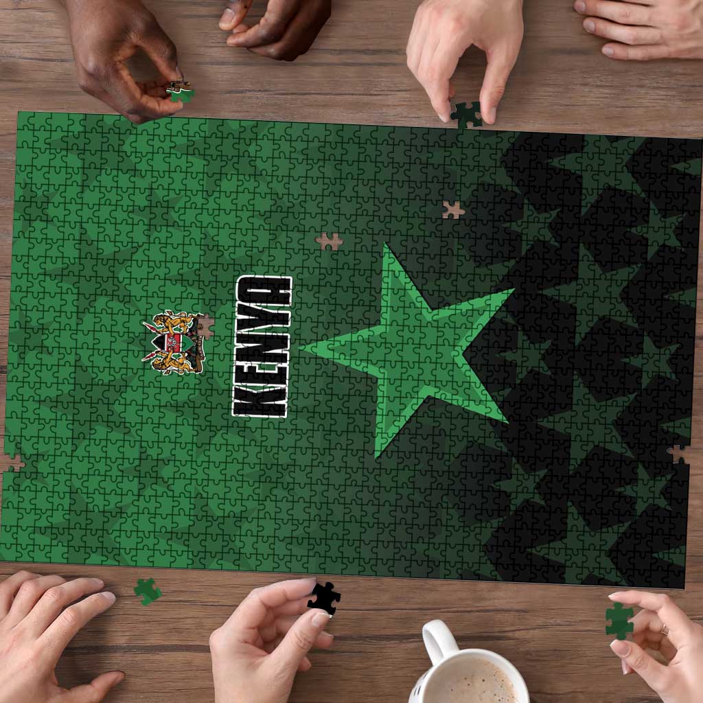 Kenya Football Puzzle Go Harambee Stars - Green Jersey - Wonder Print Shop
