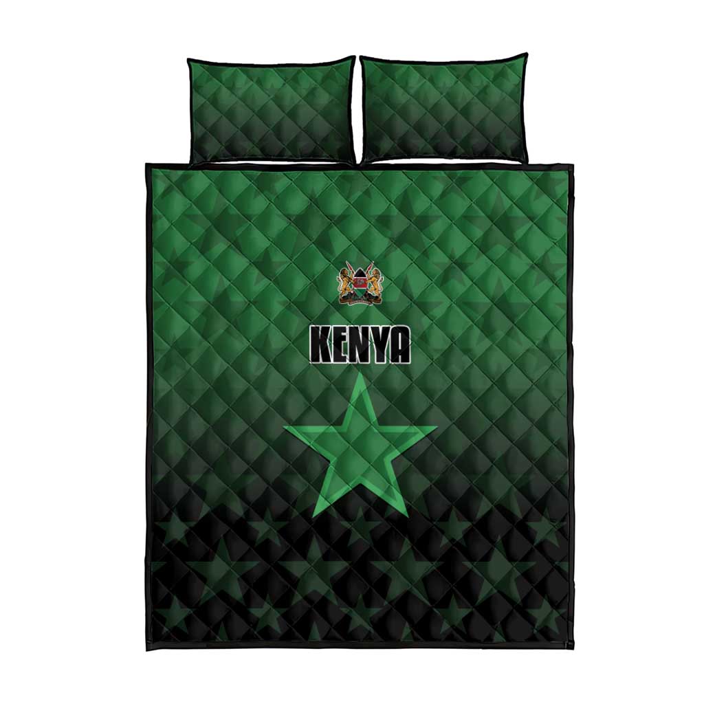 Kenya Football Quilt Bed Set Go Harambee Stars - Green Jersey - Wonder Print Shop