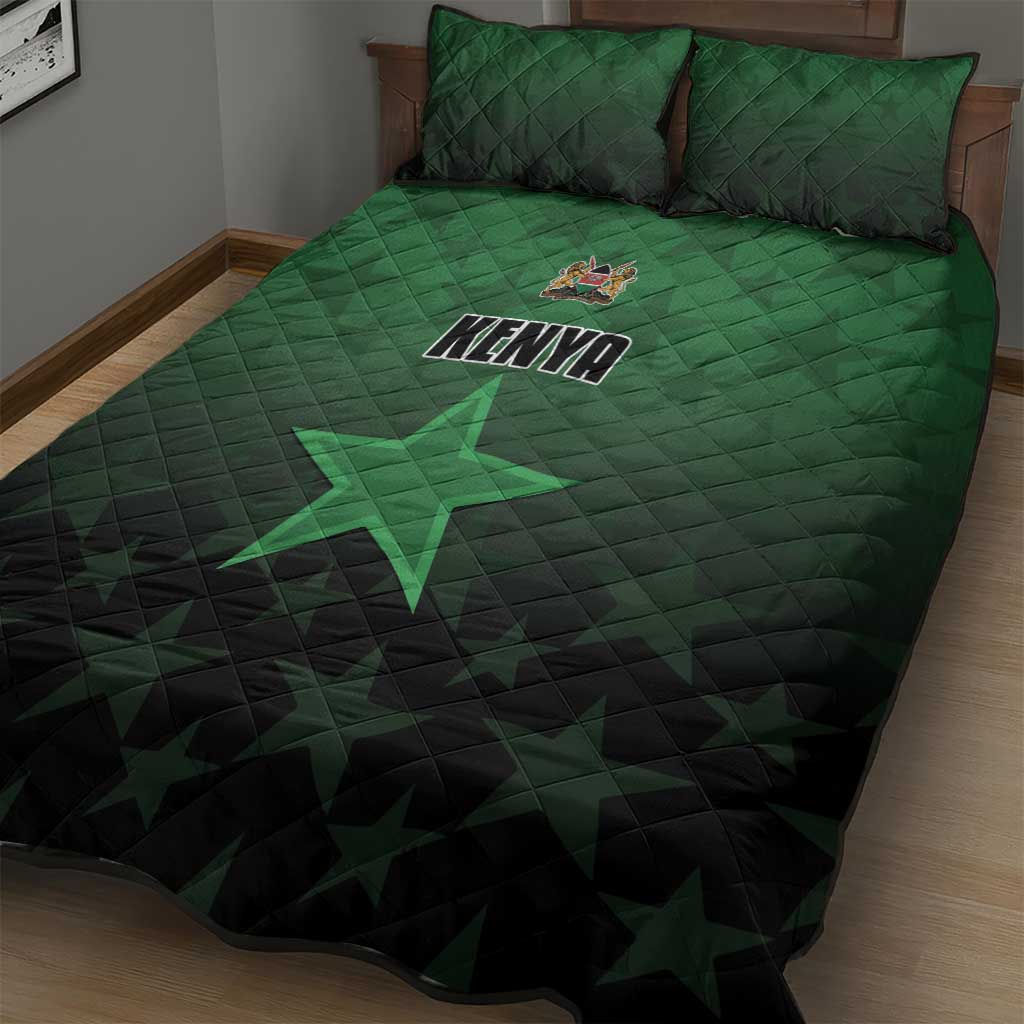 Kenya Football Quilt Bed Set Go Harambee Stars - Green Jersey - Wonder Print Shop