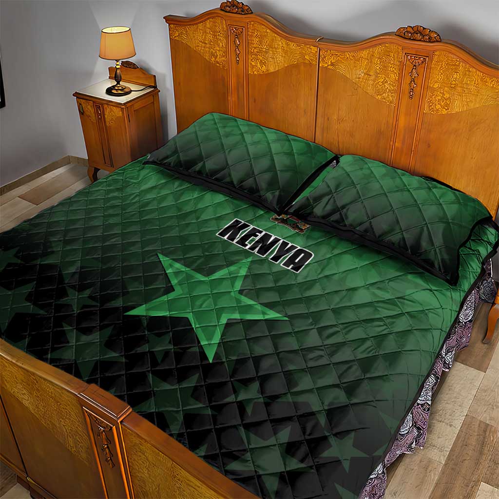 Kenya Football Quilt Bed Set Go Harambee Stars - Green Jersey - Wonder Print Shop