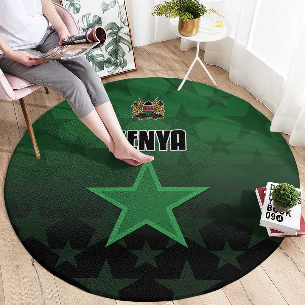 Kenya Football Round Carpet Go Harambee Stars - Green Jersey - Wonder Print Shop