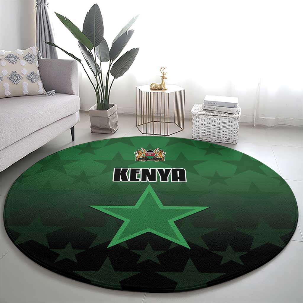 Kenya Football Round Carpet Go Harambee Stars - Green Jersey - Wonder Print Shop