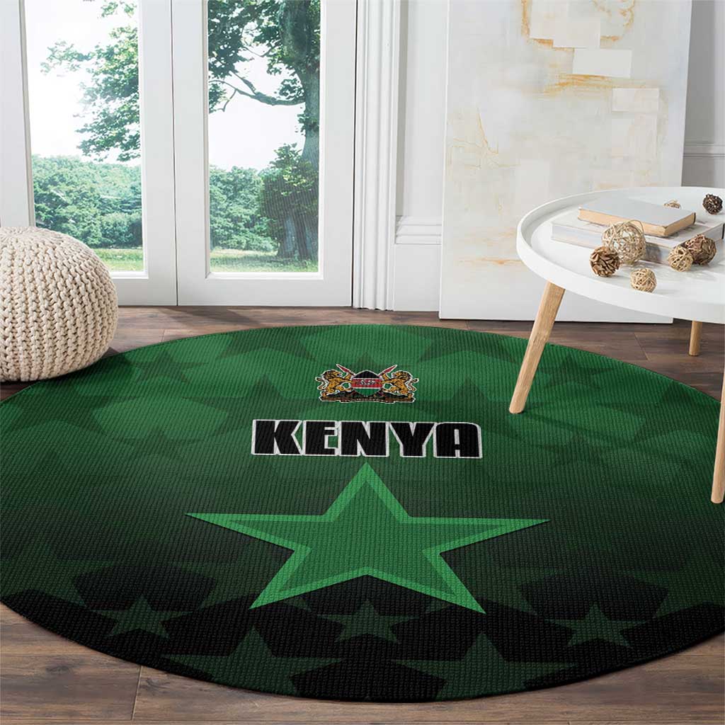 Kenya Football Round Carpet Go Harambee Stars - Green Jersey - Wonder Print Shop