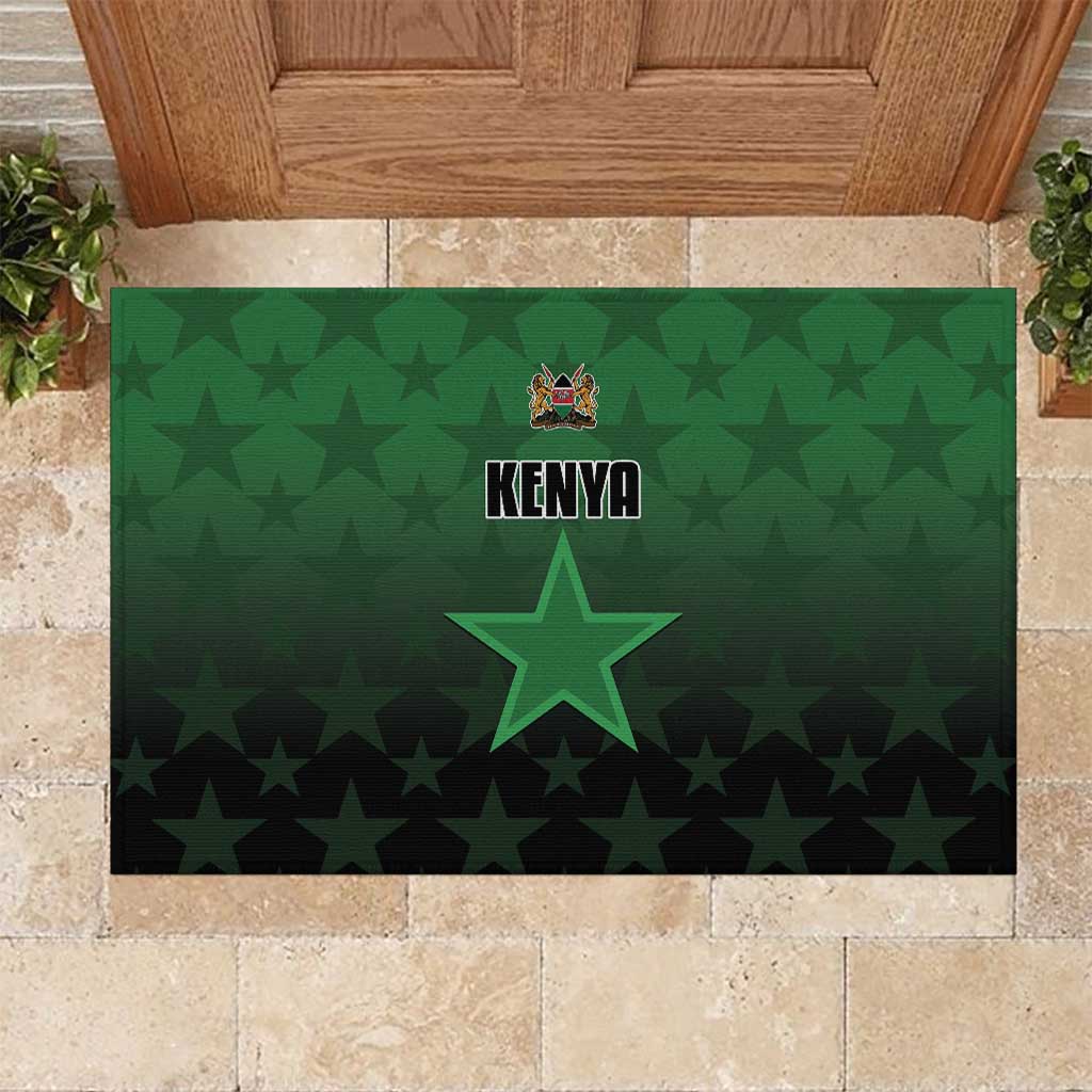 Kenya Football Rubber Doormat Go Harambee Stars - Green Jersey - Wonder Print Shop