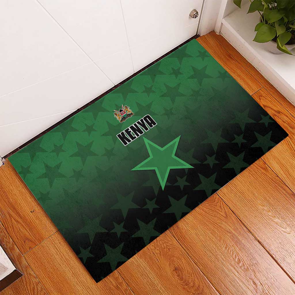 Kenya Football Rubber Doormat Go Harambee Stars - Green Jersey - Wonder Print Shop