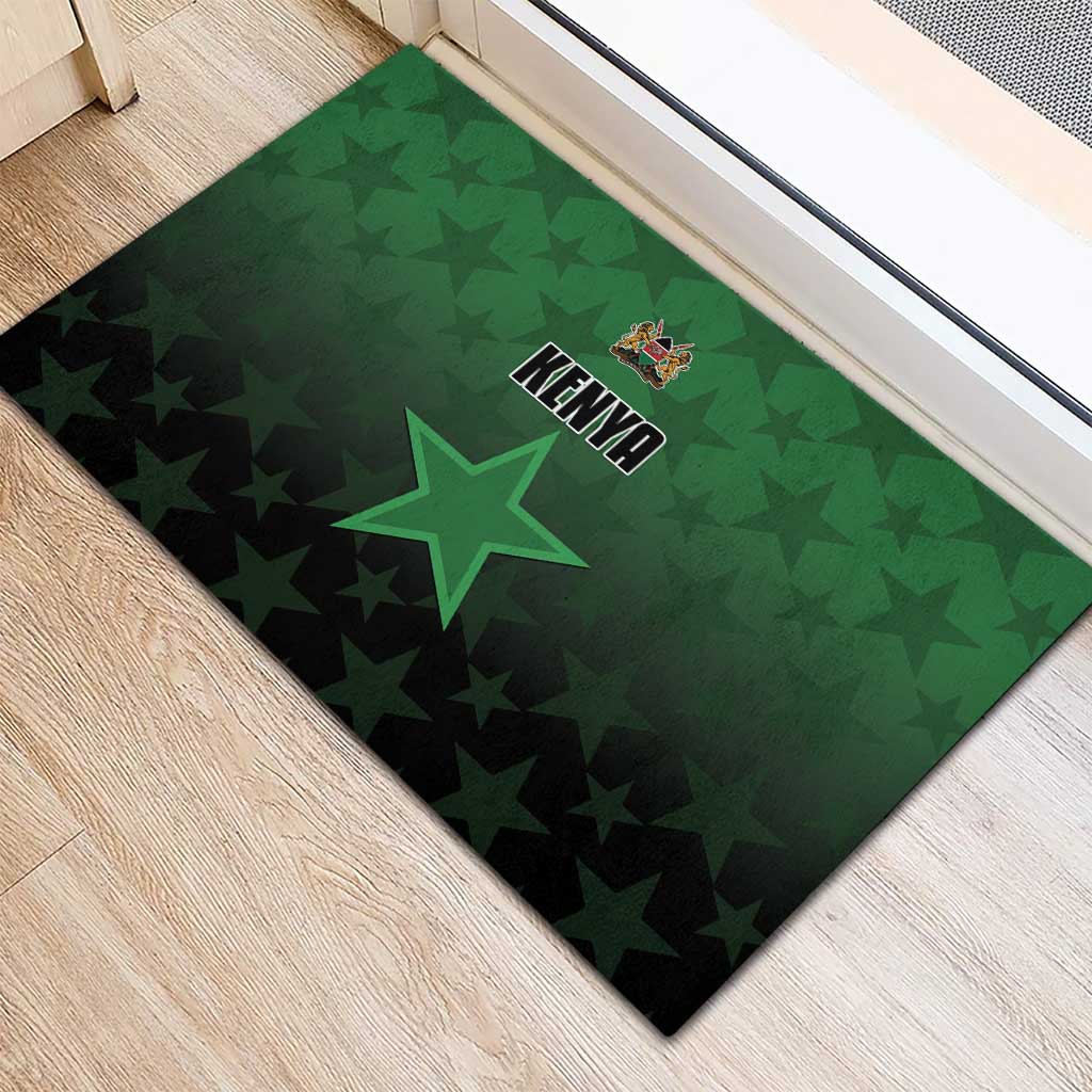 Kenya Football Rubber Doormat Go Harambee Stars - Green Jersey - Wonder Print Shop