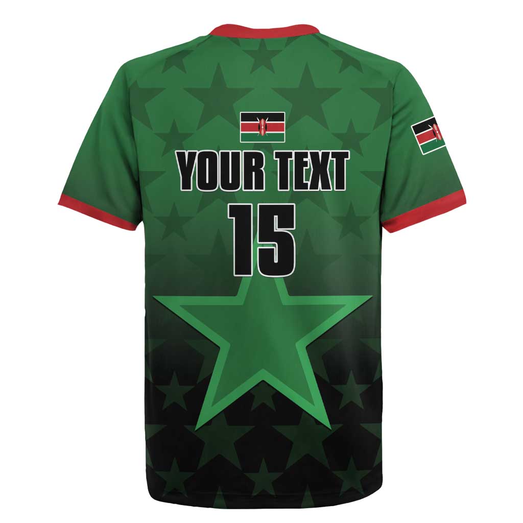 Custom Kenya Football Rugby Jersey Go Harambee Stars - Green Jersey - Wonder Print Shop