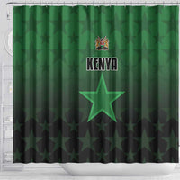 Kenya Football Shower Curtain Go Harambee Stars - Green Jersey - Wonder Print Shop