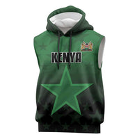 Custom Kenya Football Sleeveless Hoodie Go Harambee Stars - Green Jersey - Wonder Print Shop