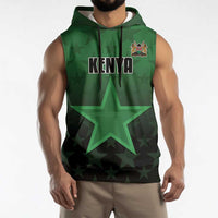 Custom Kenya Football Sleeveless Hoodie Go Harambee Stars - Green Jersey - Wonder Print Shop
