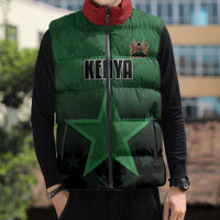 Custom Kenya Football Sleeveless Puffer Jacket Go Harambee Stars - Green Jersey - Wonder Print Shop