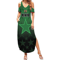 Custom Kenya Football Summer Maxi Dress Go Harambee Stars - Green Jersey - Wonder Print Shop