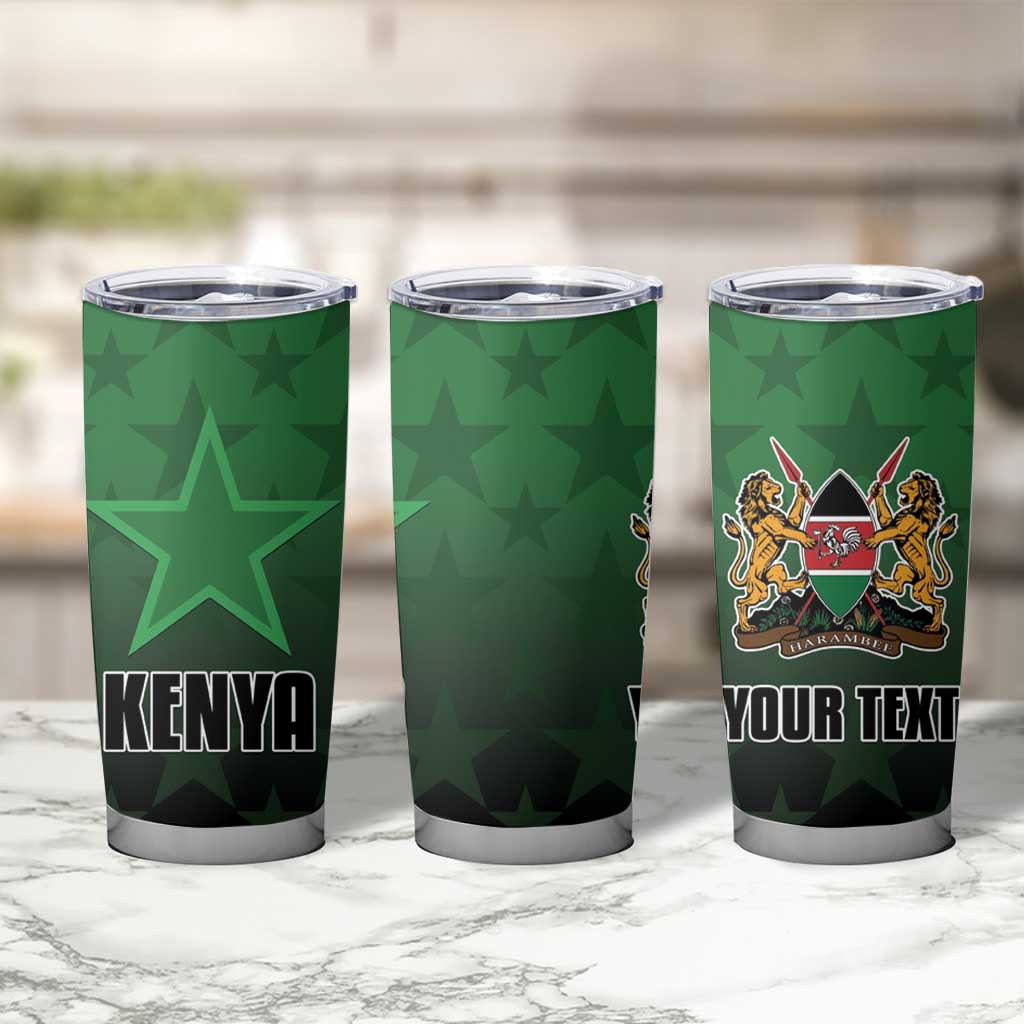 Custom Kenya Football Tumbler Cup Go Harambee Stars - Green Jersey - Wonder Print Shop