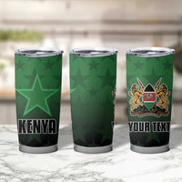 Custom Kenya Football Tumbler Cup Go Harambee Stars - Green Jersey - Wonder Print Shop