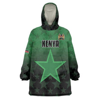 Custom Kenya Football Wearable Blanket Hoodie Go Harambee Stars - Green Jersey - Wonder Print Shop