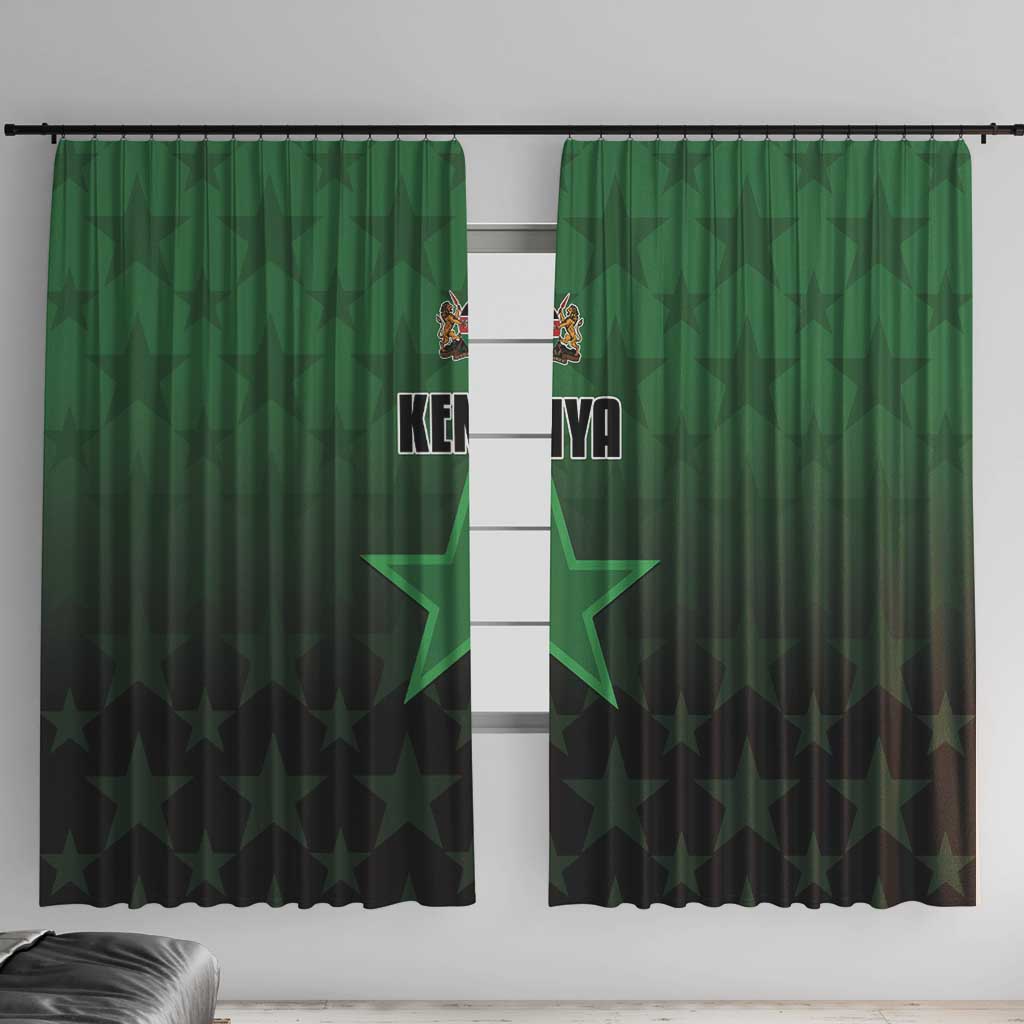 Kenya Football Window Curtain Go Harambee Stars - Green Jersey - Wonder Print Shop