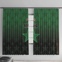 Kenya Football Window Curtain Go Harambee Stars - Green Jersey - Wonder Print Shop