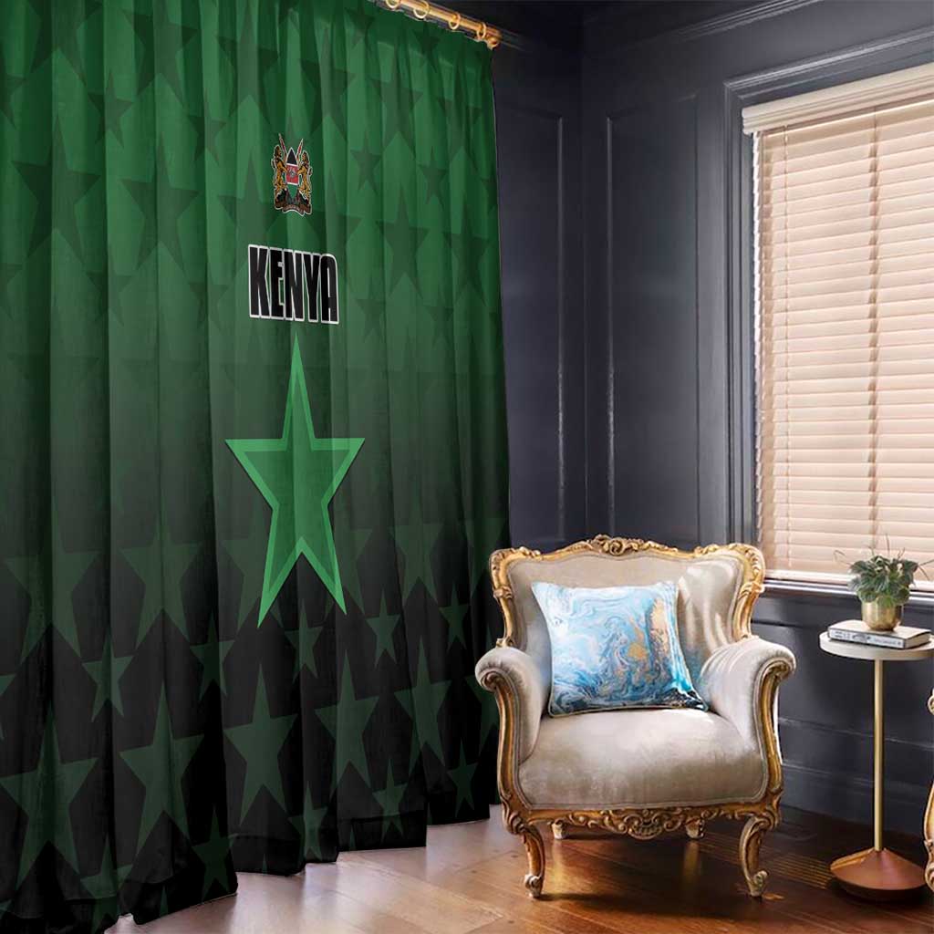 Kenya Football Window Curtain Go Harambee Stars - Green Jersey - Wonder Print Shop