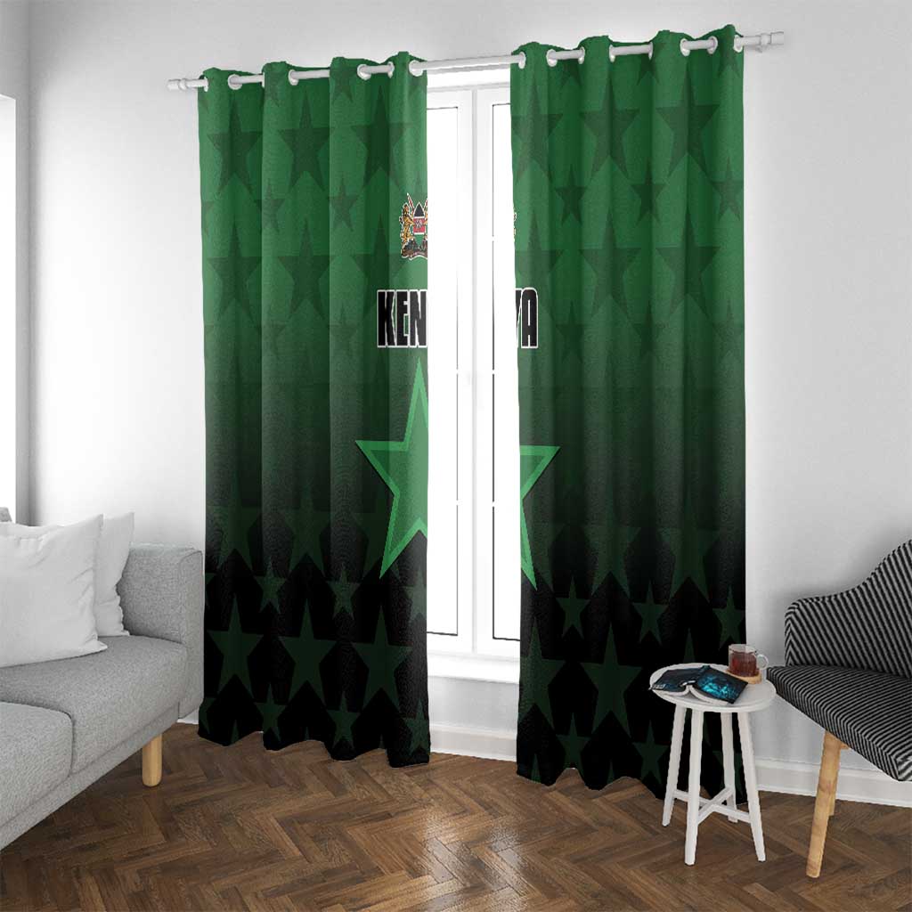 Kenya Football Window Curtain Go Harambee Stars - Green Jersey - Wonder Print Shop