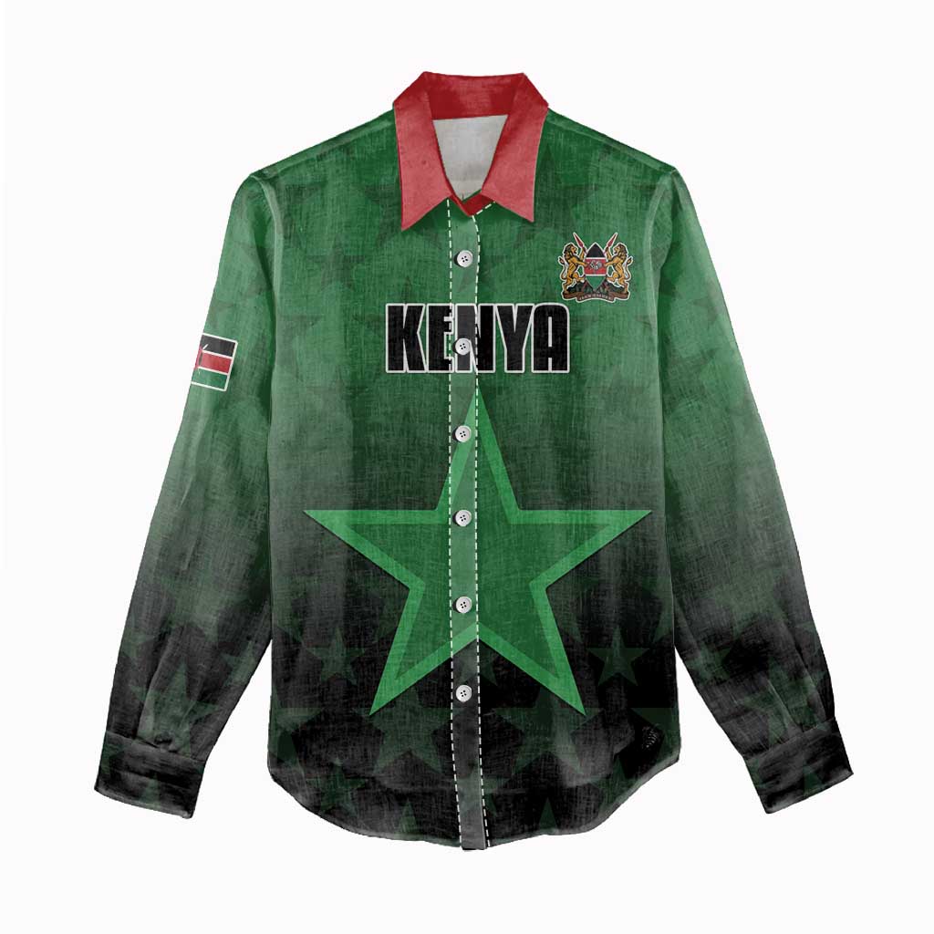 Custom Kenya Football Women Casual Shirt Go Harambee Stars - Green Jersey - Wonder Print Shop
