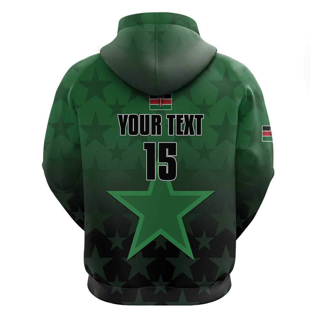 Custom Kenya Football Zip Hoodie Go Harambee Stars - Green Jersey - Wonder Print Shop