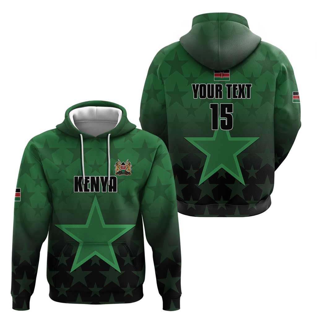 Custom Kenya Football Zip Hoodie Go Harambee Stars - Green Jersey - Wonder Print Shop