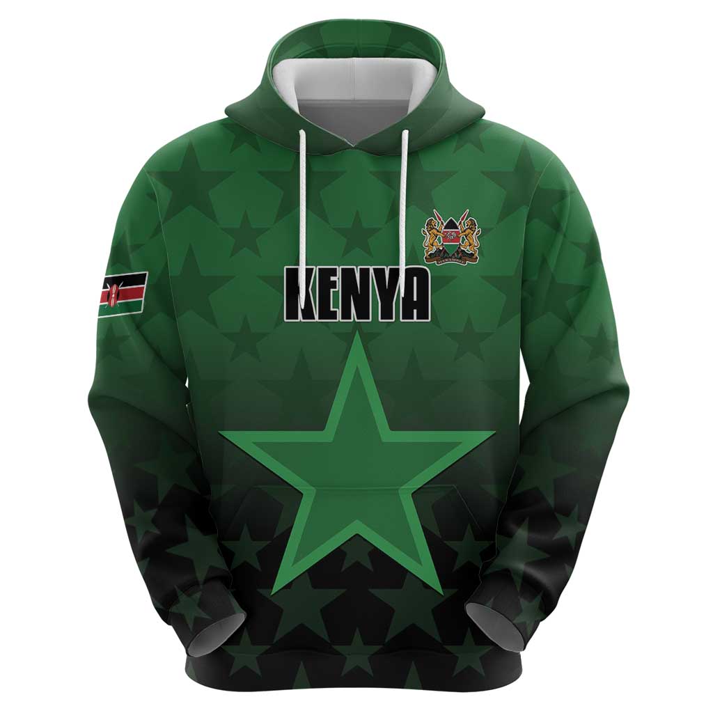 Custom Kenya Football Zip Hoodie Go Harambee Stars - Green Jersey - Wonder Print Shop