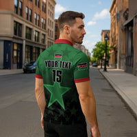 Custom Kenya Football Zipper Polo Shirt Go Harambee Stars - Green Jersey LT15