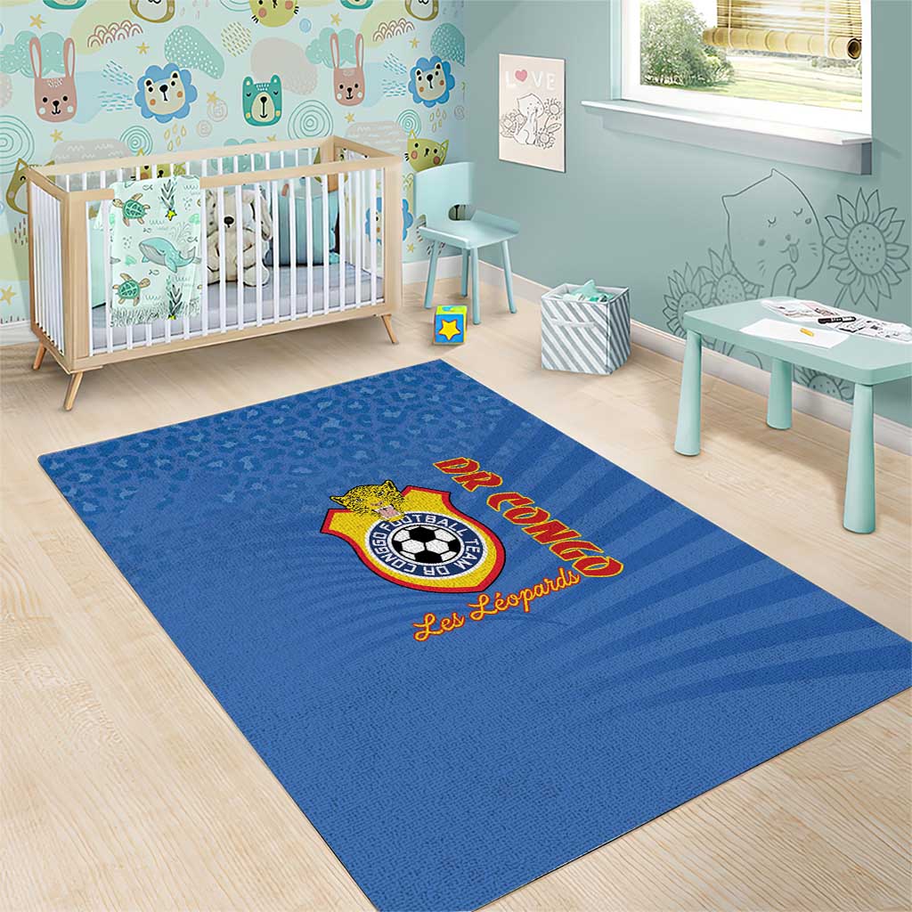 DR Congo Football Area Rug Come On Les Léopards - Wonder Print Shop