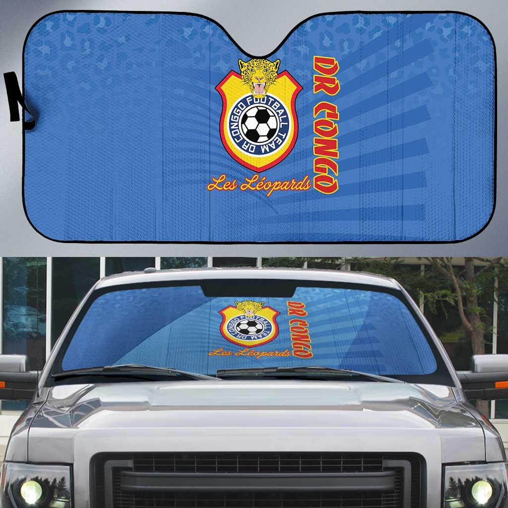 DR Congo Football Auto Sun Shade Come On Les Léopards - Wonder Print Shop