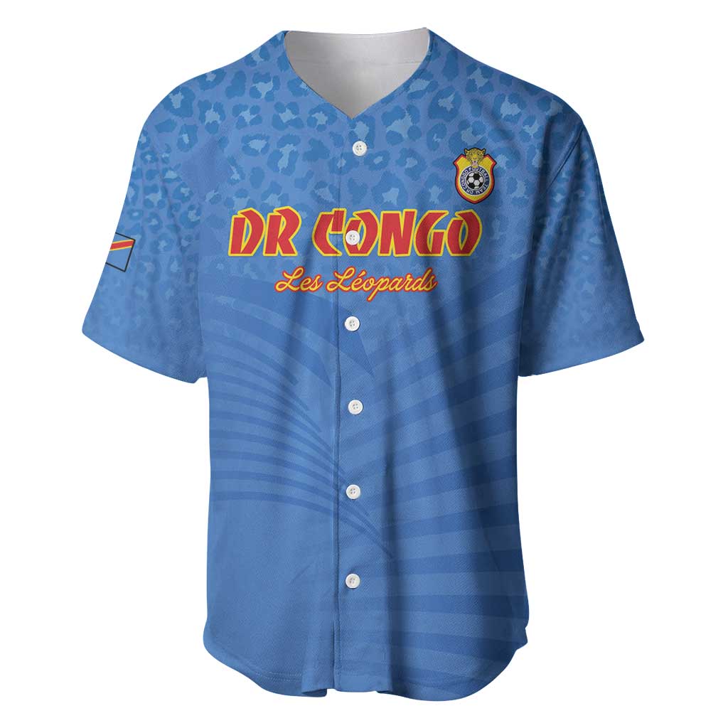 Custom DR Congo Football Baseball Jersey Come On Les Léopards - Wonder Print Shop