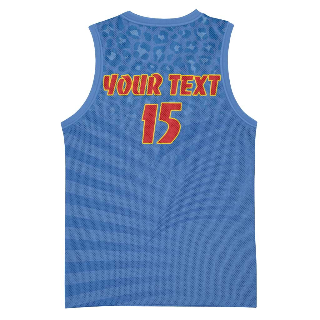 Custom DR Congo Football Basketball Jersey Come On Les Léopards - Wonder Print Shop