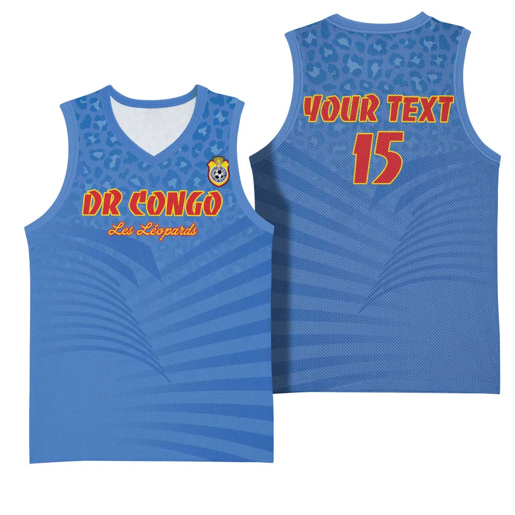 Custom DR Congo Football Basketball Jersey Come On Les Léopards - Wonder Print Shop