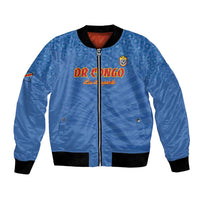 Custom DR Congo Football Bomber Jacket Come On Les Léopards - Wonder Print Shop
