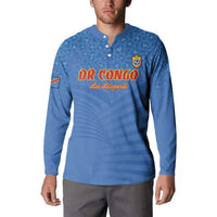 Custom DR Congo Football Button Sweatshirt Come On Les Léopards - Wonder Print Shop