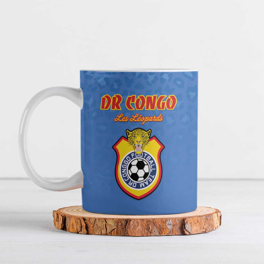 Custom DR Congo Football Ceramic Mug Come On Les Léopards - Wonder Print Shop
