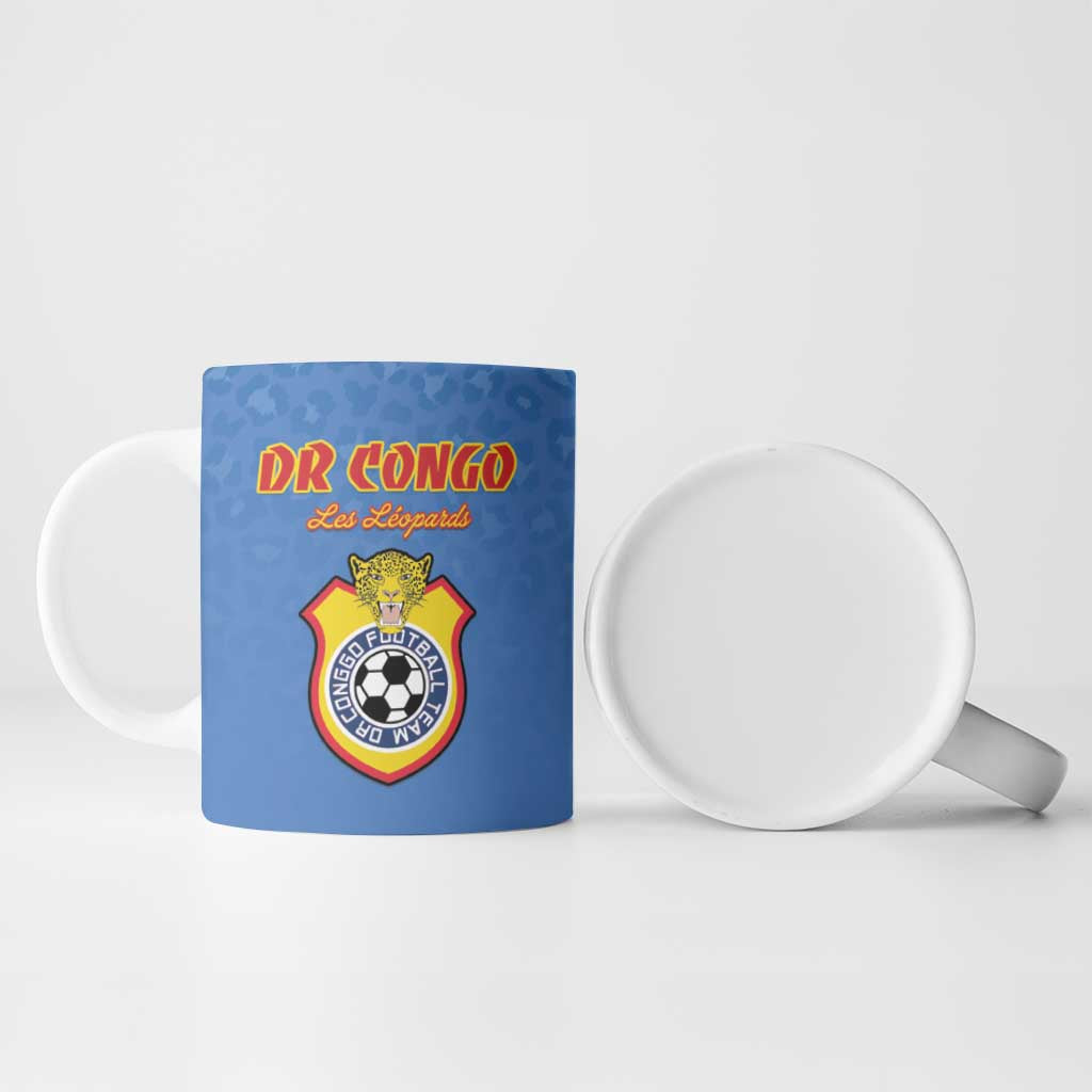 Custom DR Congo Football Ceramic Mug Come On Les Léopards - Wonder Print Shop