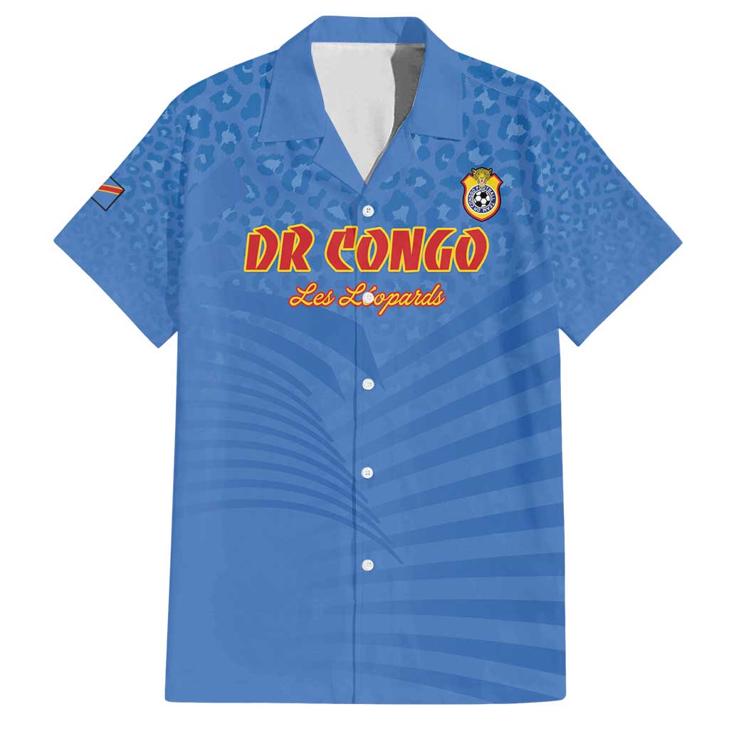 Custom DR Congo Football Family Matching Puletasi and Hawaiian Shirt Come On Les Léopards - Wonder Print Shop