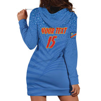 Custom DR Congo Football Hoodie Dress Come On Les Léopards - Wonder Print Shop