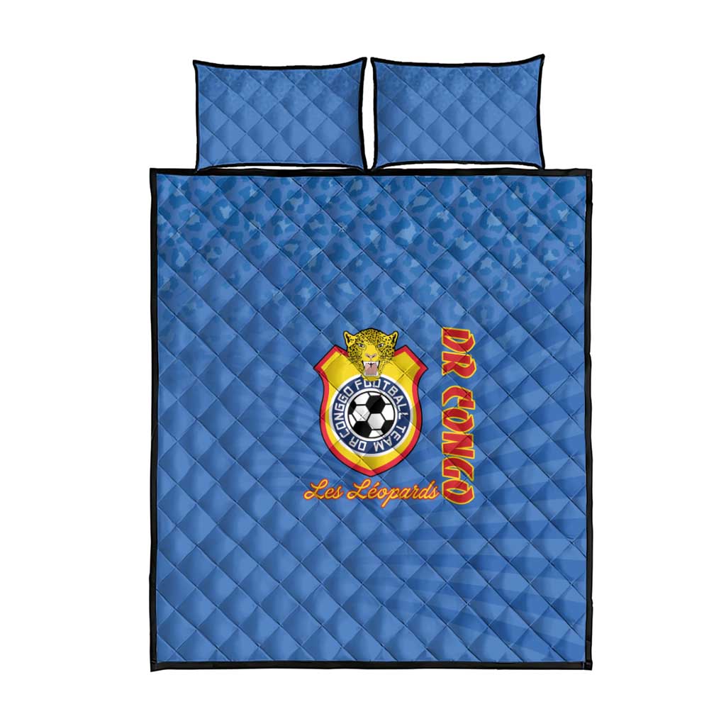 DR Congo Football Quilt Bed Set Come On Les Léopards - Wonder Print Shop