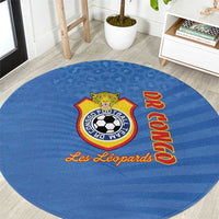 DR Congo Football Round Carpet Come On Les Léopards - Wonder Print Shop