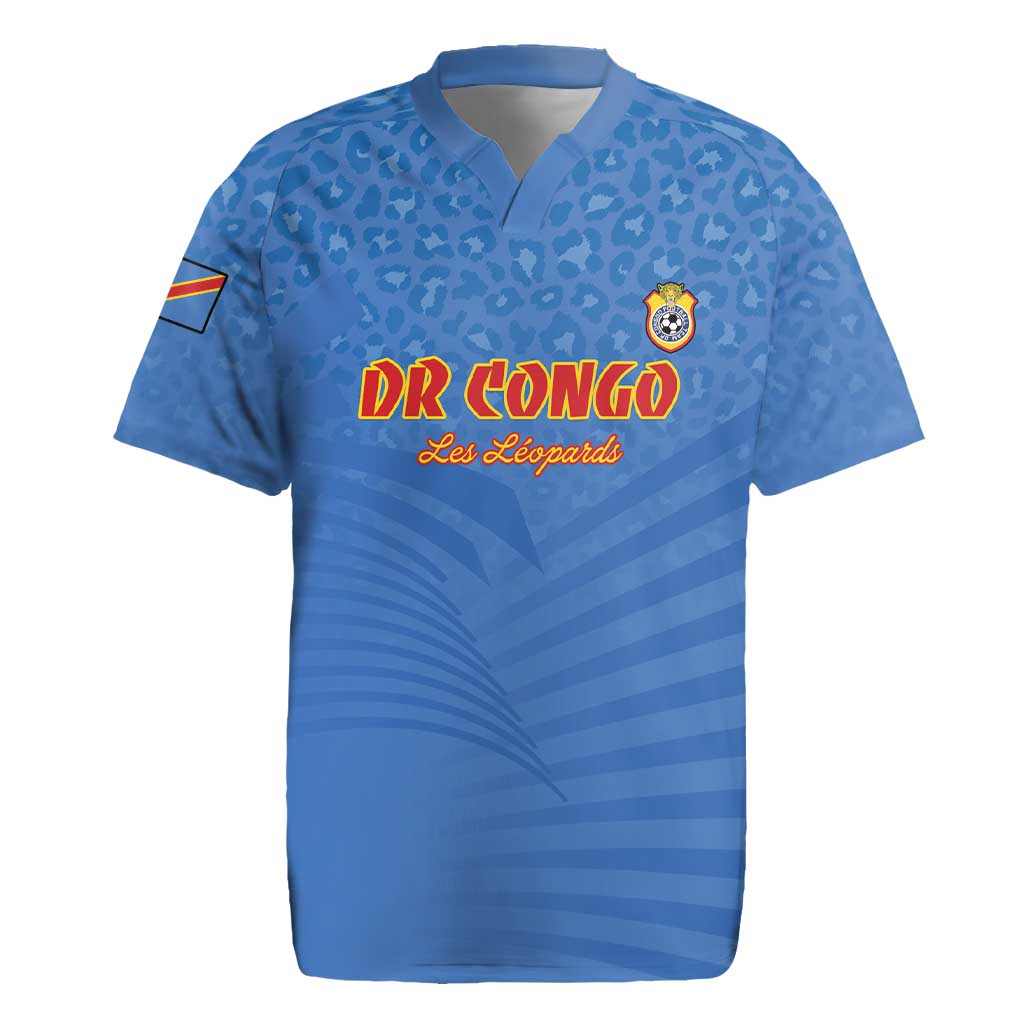 Custom DR Congo Football Rugby Jersey Come On Les Léopards - Wonder Print Shop