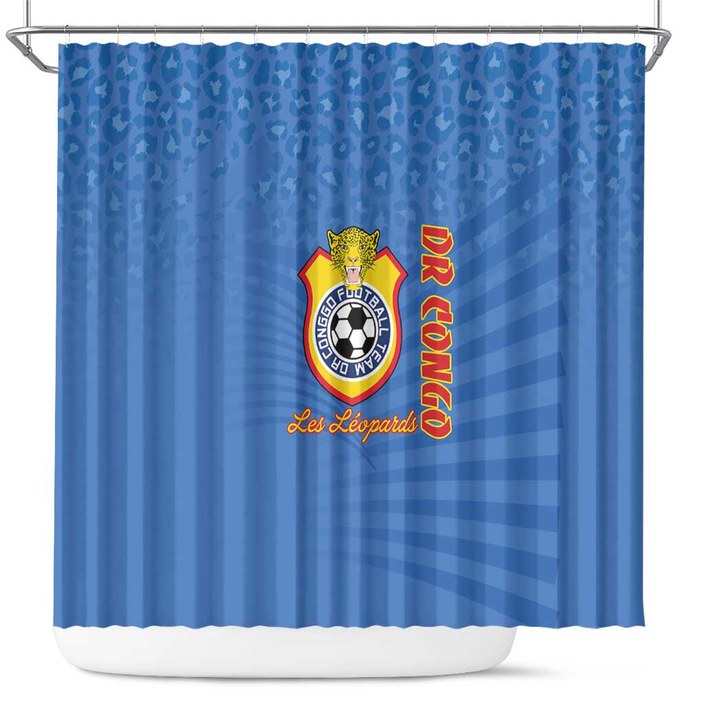 DR Congo Football Shower Curtain Come On Les Léopards - Wonder Print Shop