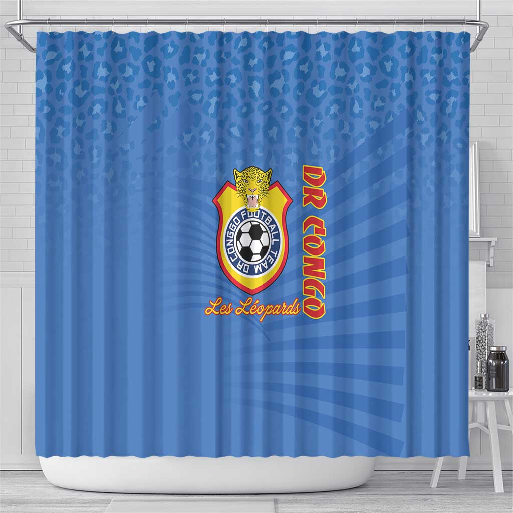 DR Congo Football Shower Curtain Come On Les Léopards - Wonder Print Shop