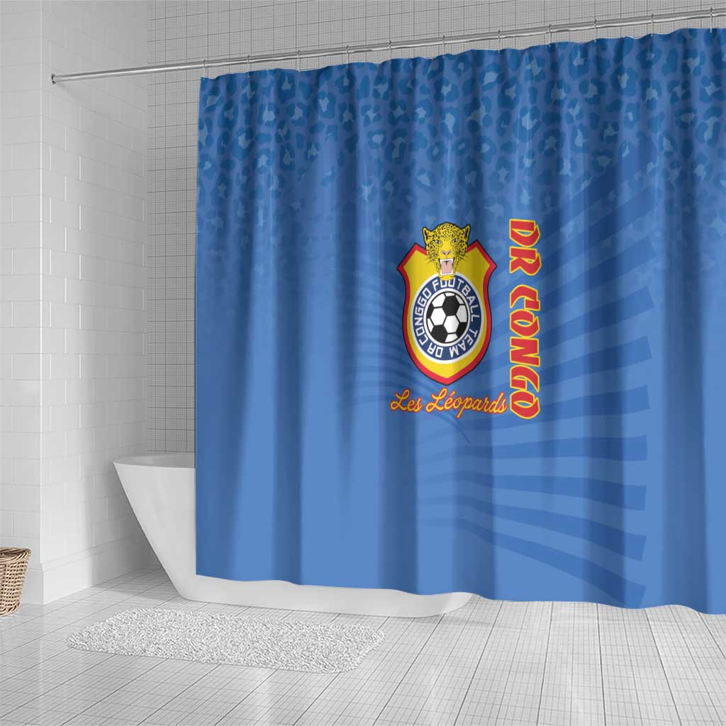 DR Congo Football Shower Curtain Come On Les Léopards - Wonder Print Shop