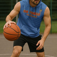 Custom DR Congo Football Sleeveless Hoodie Come On Les Léopards - Wonder Print Shop