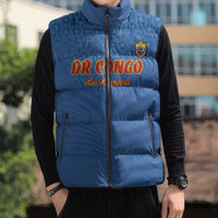 Custom DR Congo Football Sleeveless Puffer Jacket Come On Les Léopards - Wonder Print Shop