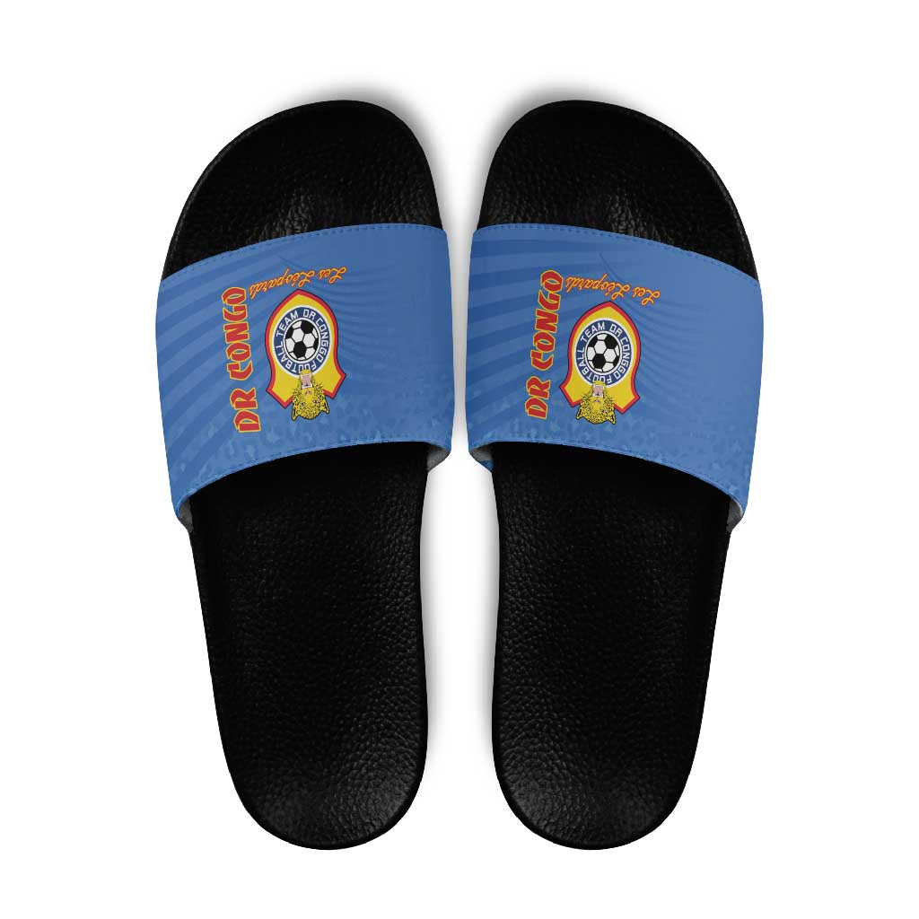 DR Congo Football Slide Sandals Come On Les Léopards - Wonder Print Shop